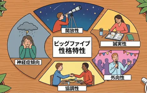 ビッグファイブ性格特性イメージ図