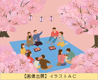 花見宴席の図