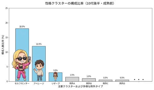１０代後半クラスター分布
