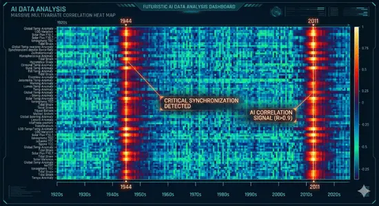 AIによる多変量相関解析ヒートマップ